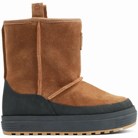 LieWood Pecan / Black Mattie Suede Boot Cheap Kids Winter Footwear