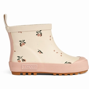 Liewood Tekla Printed Rainboot Peach Sea Shell Kids Rain Boots with free shipping