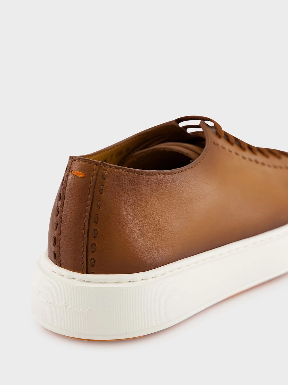 Light Brown Clean Row Leather Sneakers