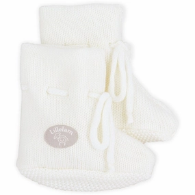 Lillelam Indoor Shoes Classic White Baby Booties soft sole sale