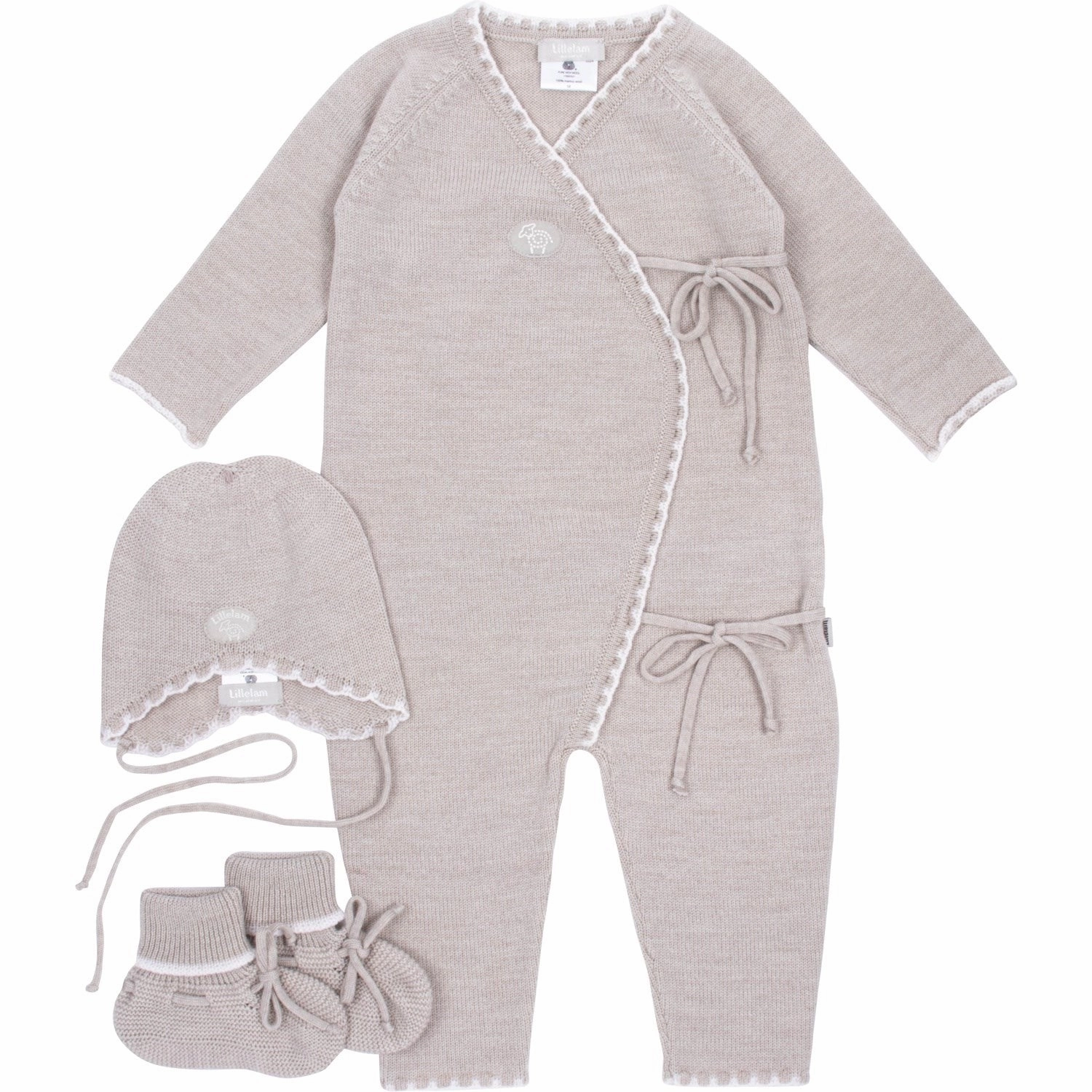 Lillelam Light Beige Body Set Wool Slippers Kids clearance