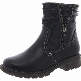 Logger Calgar Womens Zipper Faux Leather Ankle Boots Womens Winter Boots promo deal