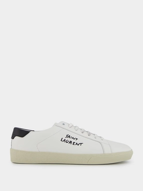 Logo-Embroidered Low-Top Sneakers Promo deal Mens Sneakers