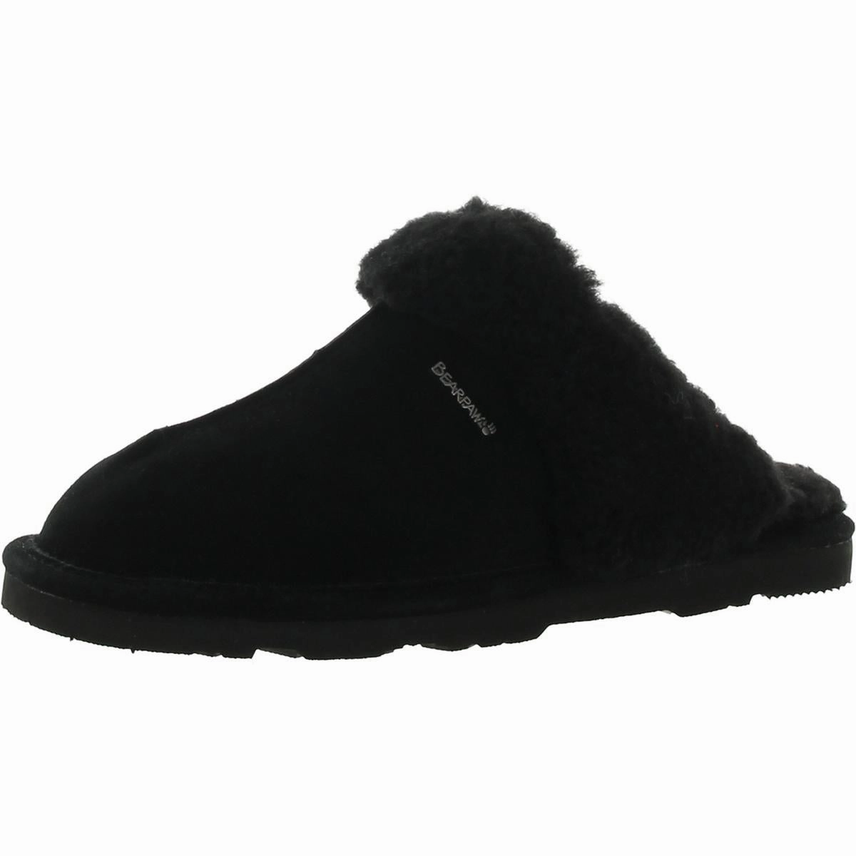 LOKETTA Womens Suede Slip On Slide Slippers