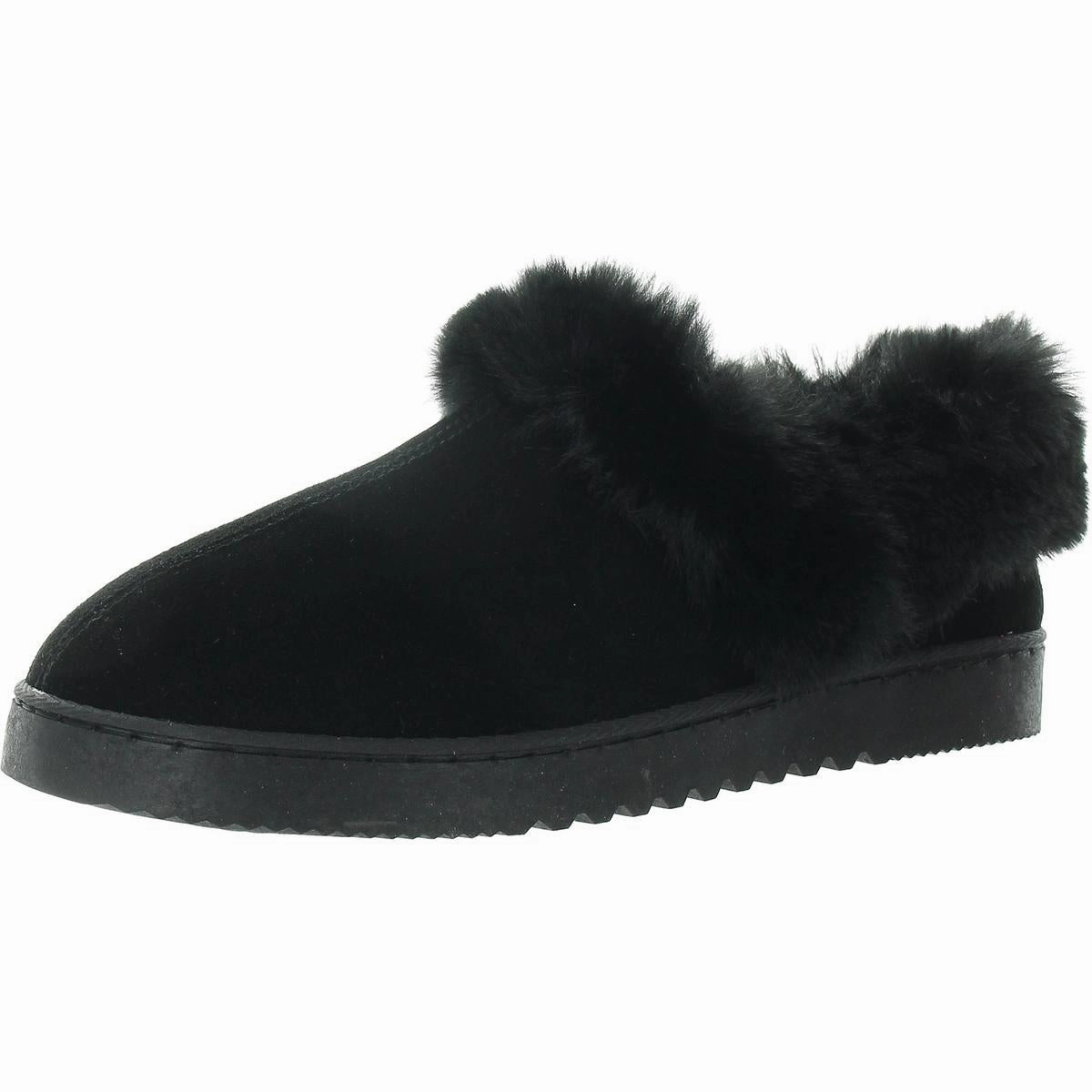 Lola Womens Faux Fur Lined Man Made Scuff Slippers