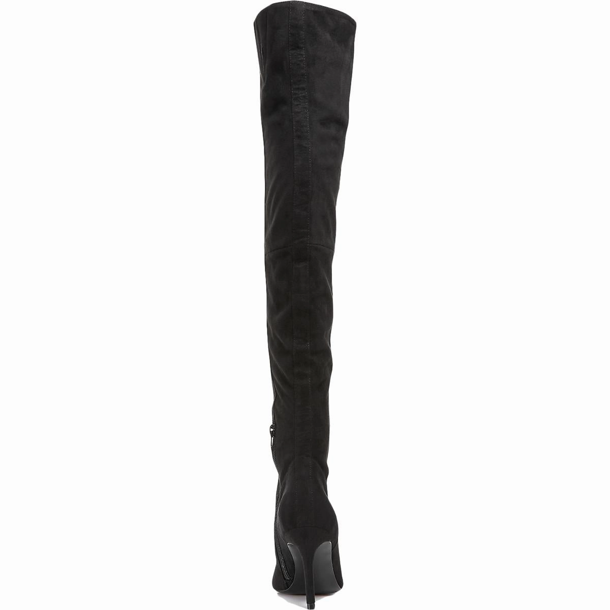Lola Womens Faux Suede High Heel Dress Boots