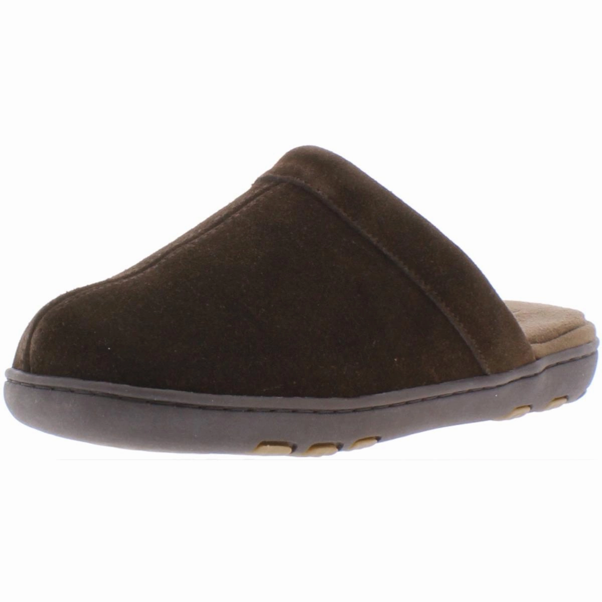 Lonny Mens Suede Faux Fur Scuff Slippers