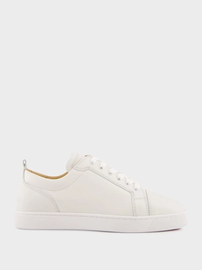 Louis Junior Flat Sneakers in White Calf Leather Promo deal Mens Sneakers