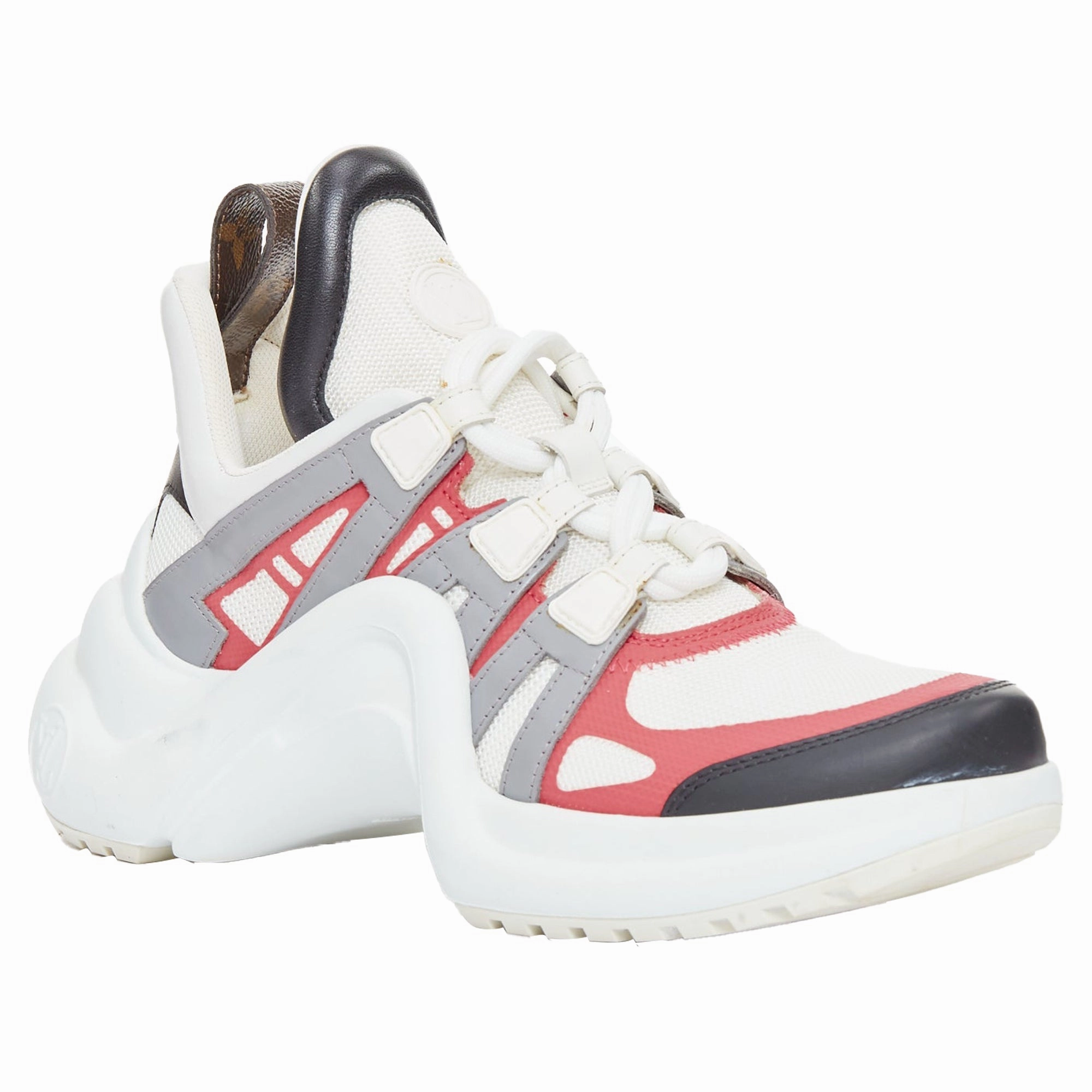 Louis Vuitton pink white archlight sneakers
