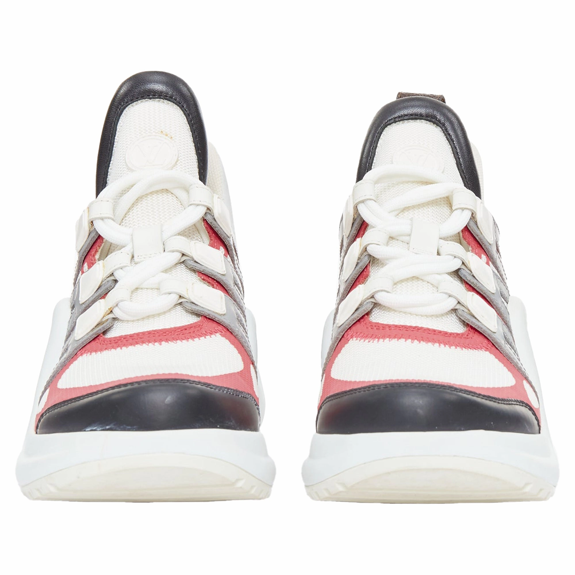 Louis Vuitton pink white archlight sneakers