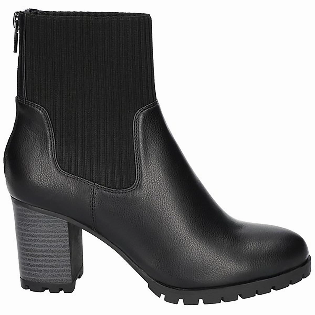 Lucia Womens Faux Leather Zip Up Ankle Boots