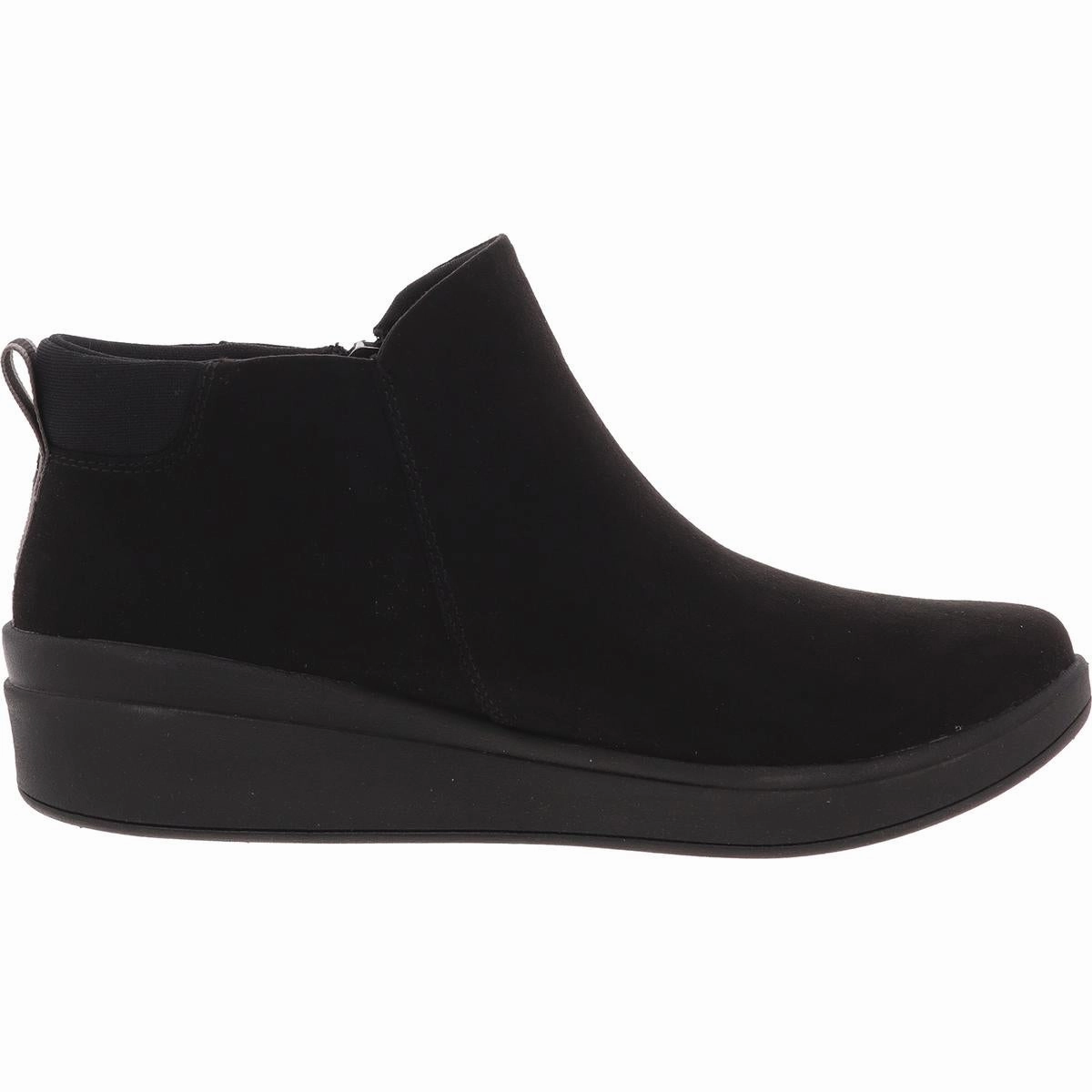 Lyrical Womens Zipper Faux Suede Wedge Boots