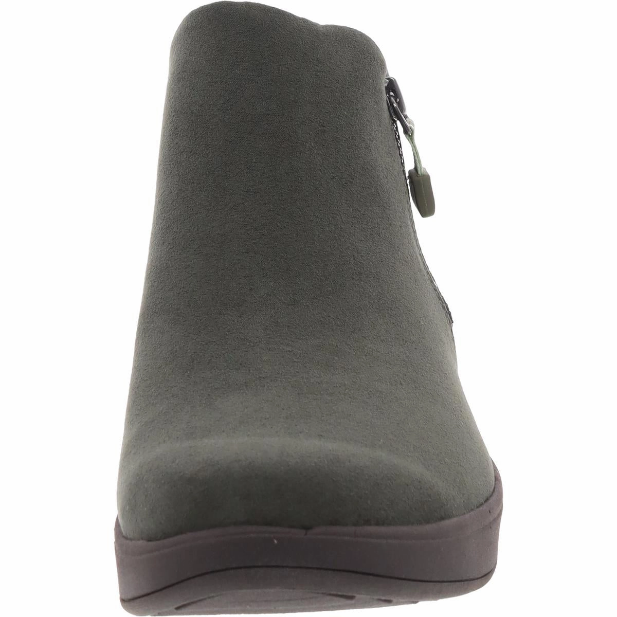 Lyrical Womens Zipper Faux Suede Wedge Boots