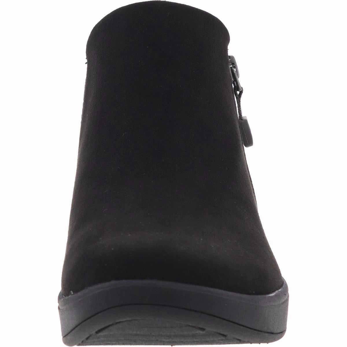 Lyrical Womens Zipper Faux Suede Wedge Boots