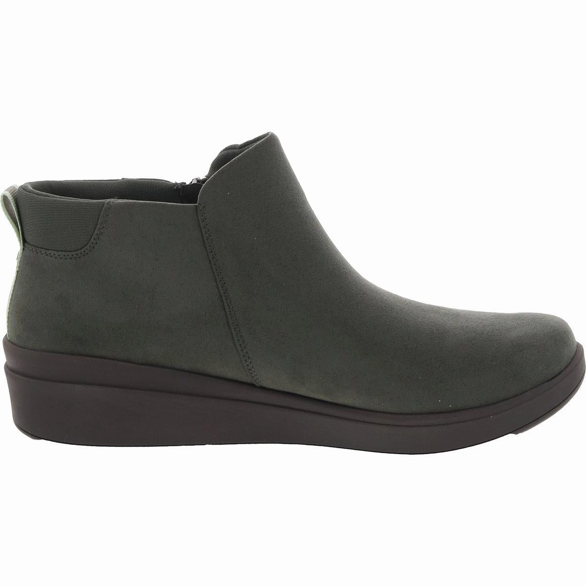 Lyrical Womens Zipper Faux Suede Wedge Boots