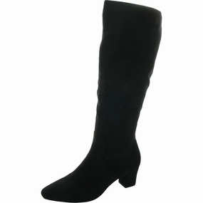 Lyyric Womens Zipper Microfiber Knee-High Boots High-quality Womens Boots discount