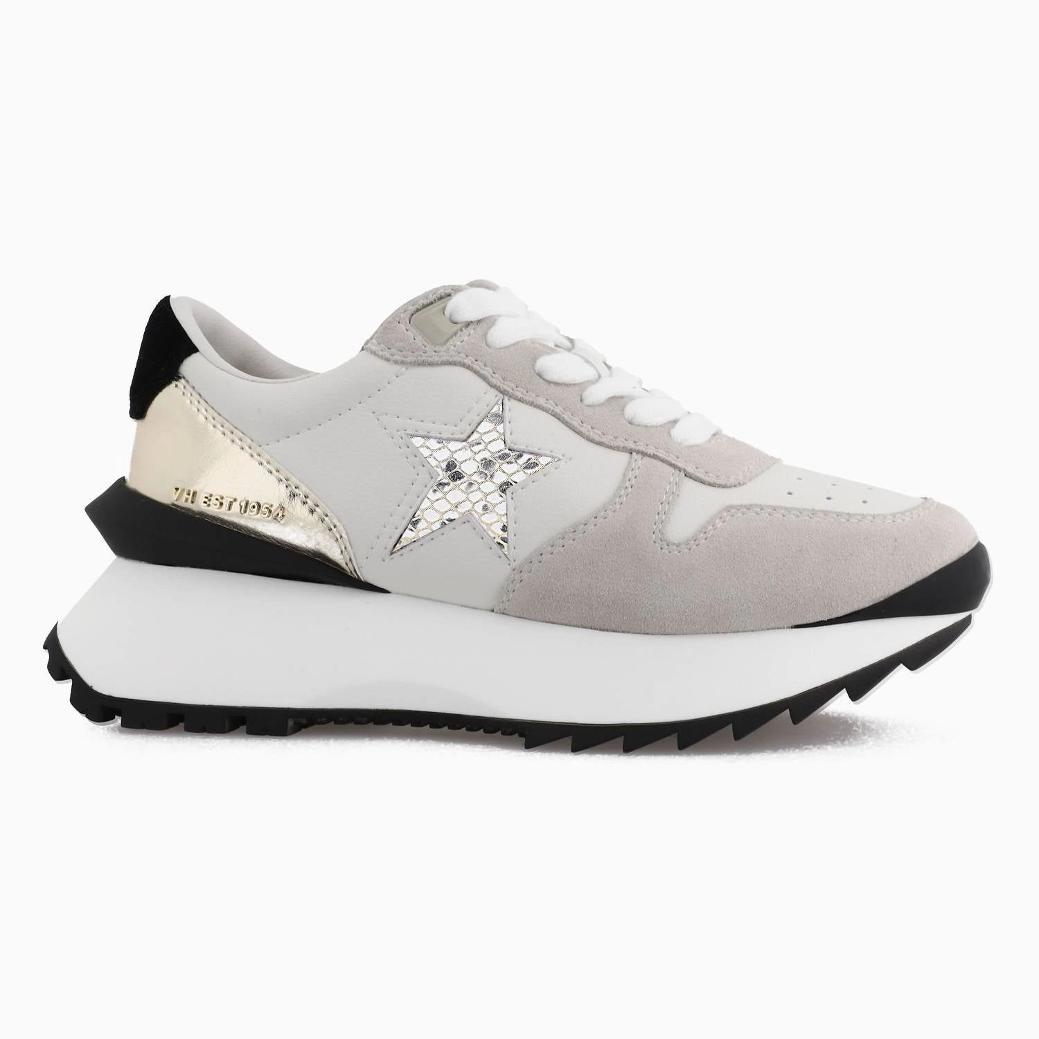 Major 8 Metallic Multi Sneaker In White/black/metallic Best-selling Womens Sneakers