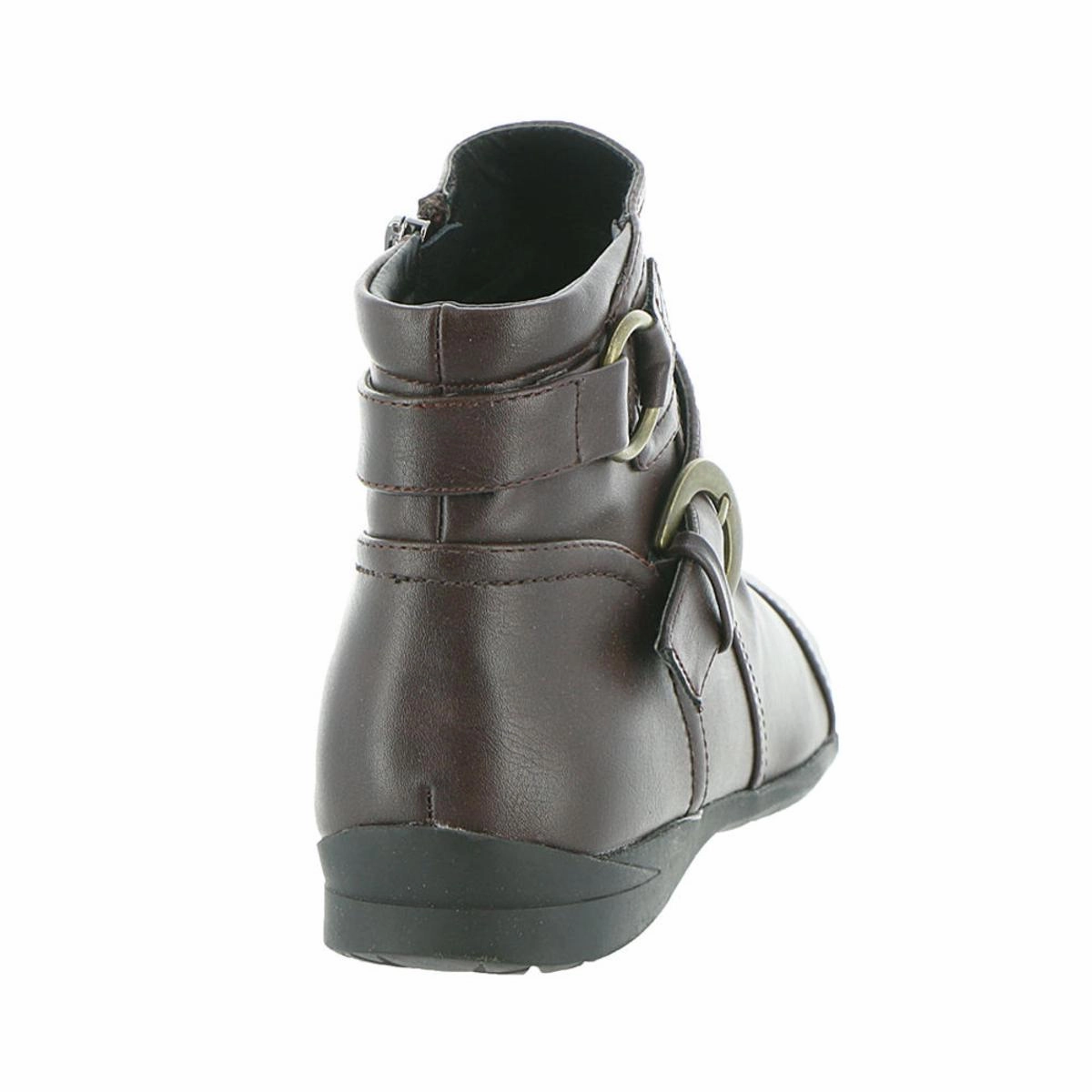 Mandy Womens Faux Leather Flats Ankle Boots