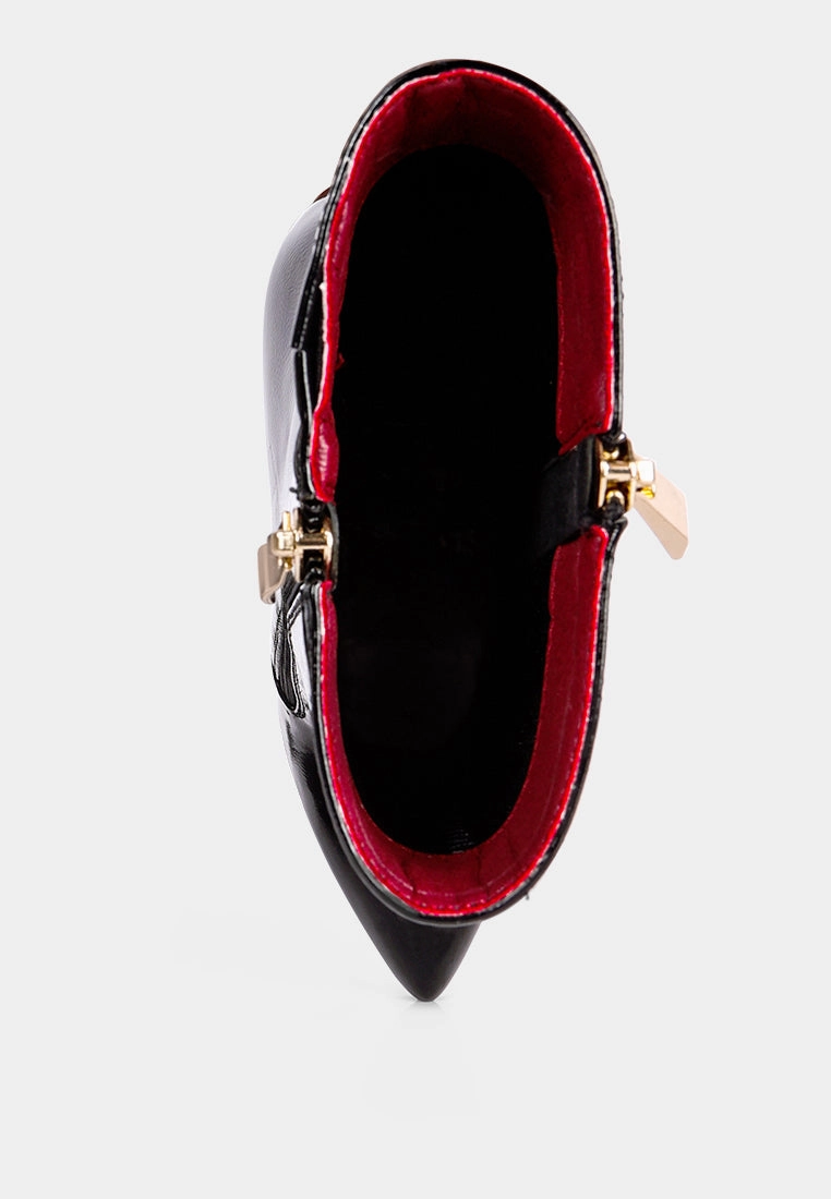 mania high heeled ankle boots