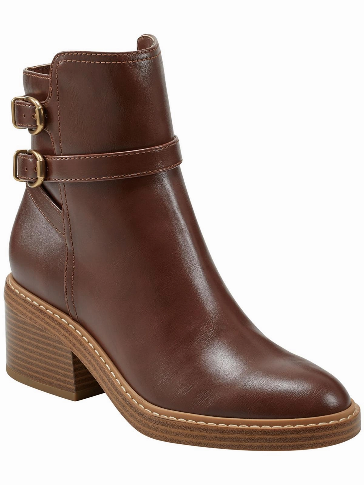 MARIETA 2 Womens Faux Leather Zipper Ankle Boots
