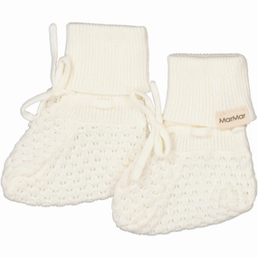 MarMar New Born Modal Mix Honeycomb Gentle White Abootie Booties Baby Booties soft sole sale