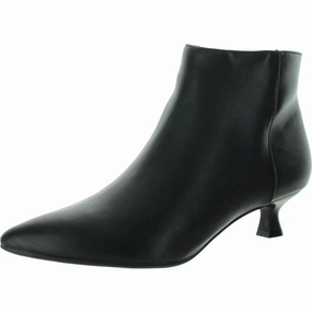 MAYA Womens Faux Leather Kitten Heel Ankle Boots Sale on Womens Trendy Boots