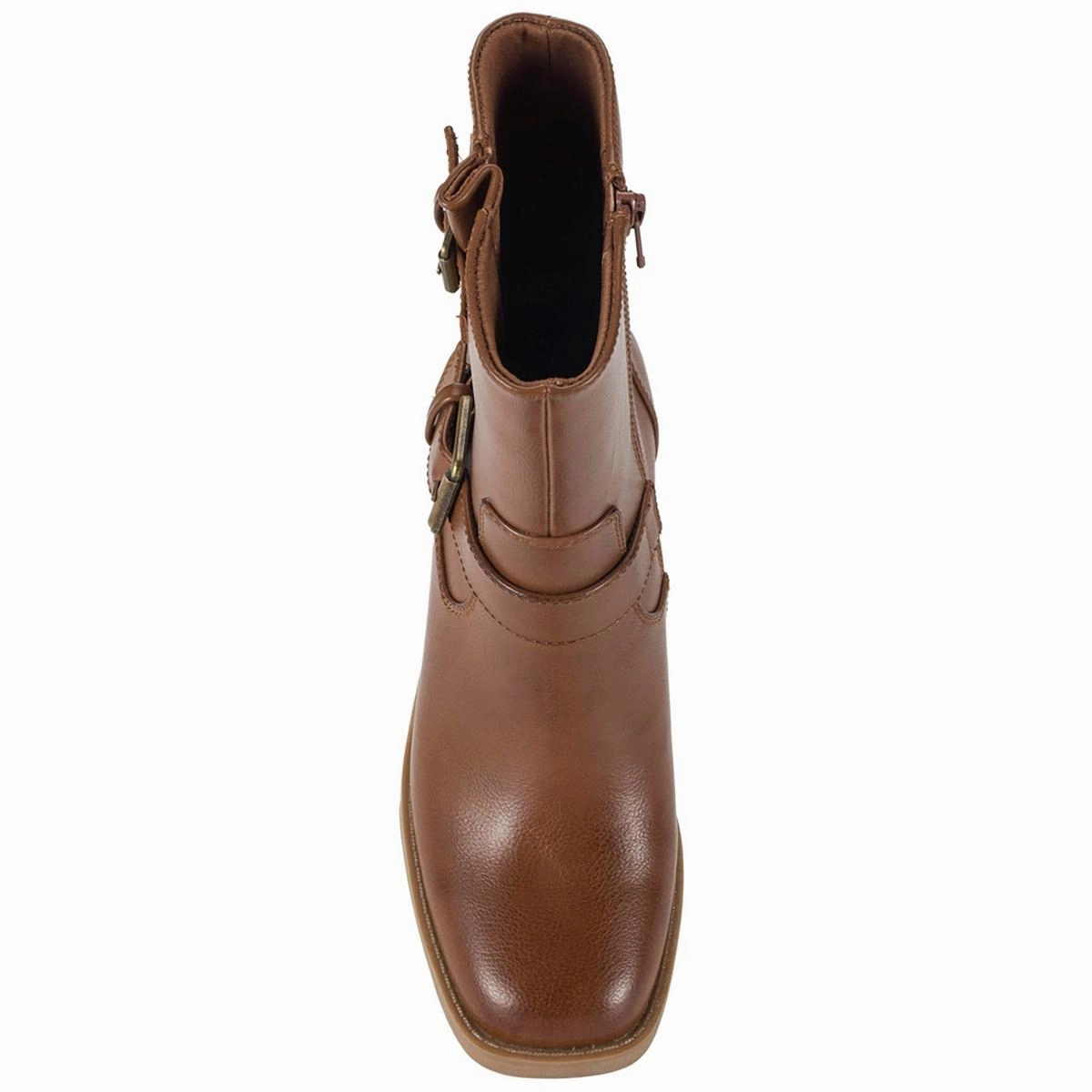 Mayla Womens Faux Leather Riding Ankle Boots