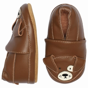 MELTON Cocoa Brown Hund lder hjemmesko House Slippers for Kids on sale