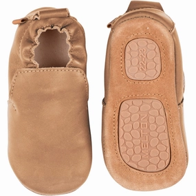 MELTON Delicate Leather Slippers Cognac House Slippers for Kids on sale