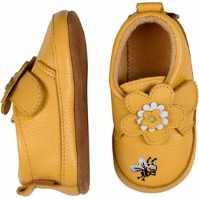 MELTON Flower Leather Slippers Mimosa House Slippers for Kids on sale
