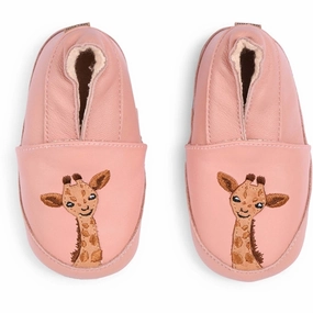 MELTON Giraffe Leather Slippers Rose Dawn House Slippers for Kids on sale