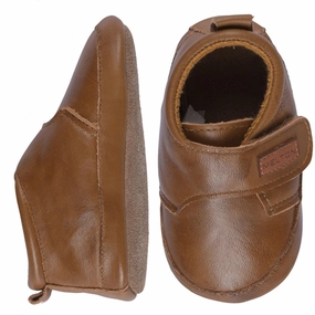 MELTON Leather Slippers Classic Cognac House Slippers for Kids on sale