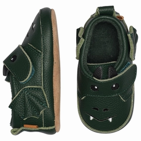 MELTON Mrkegrnne Dragon lder hjemmesko House Slippers for Kids on sale
