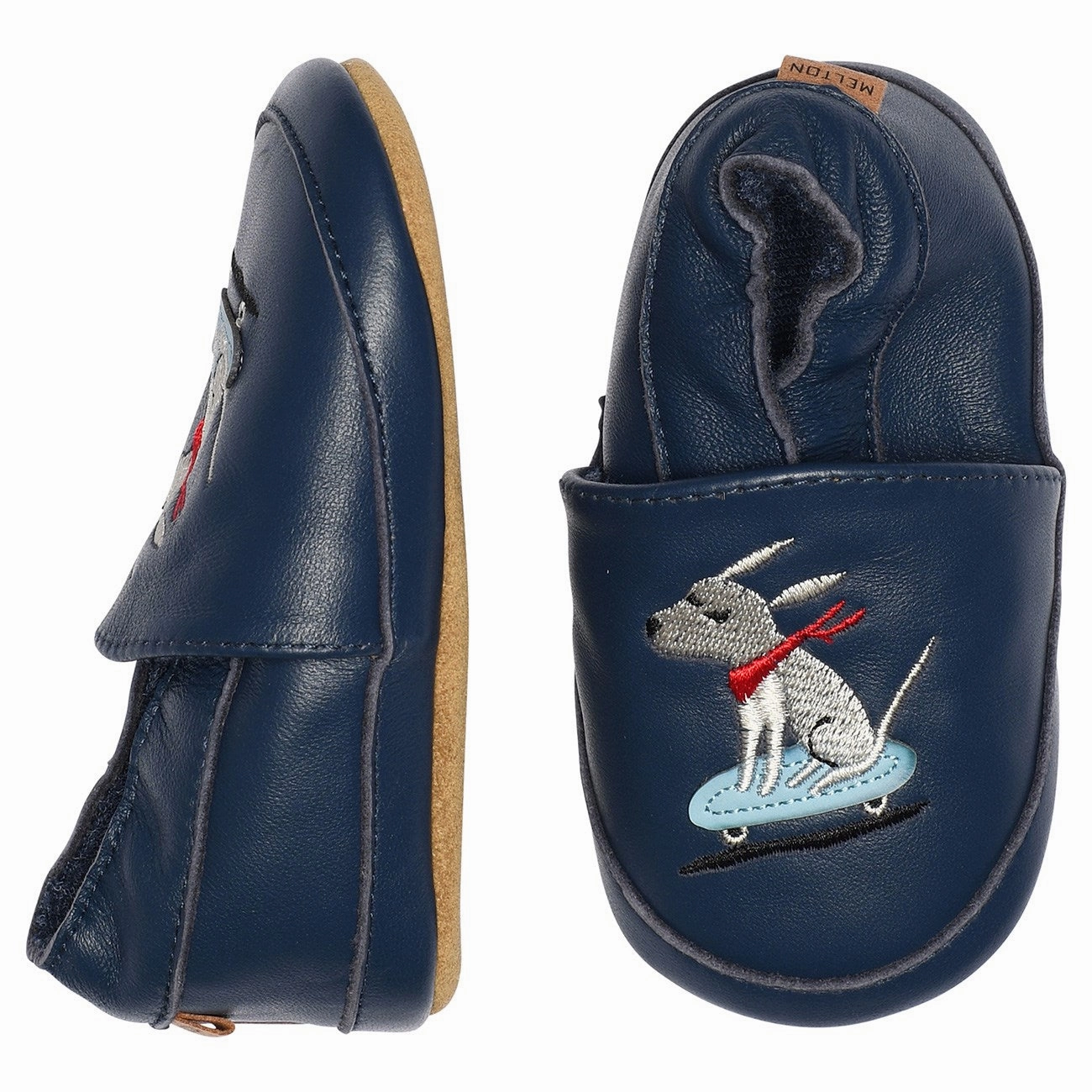 MELTON Navy Academy Skater hjemmesko i hundelder House Slippers for Kids on sale