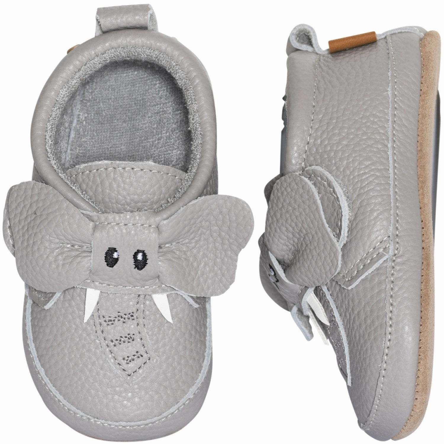 MELTON Opal Gray Elephant leather slippers House Slippers for Kids on sale