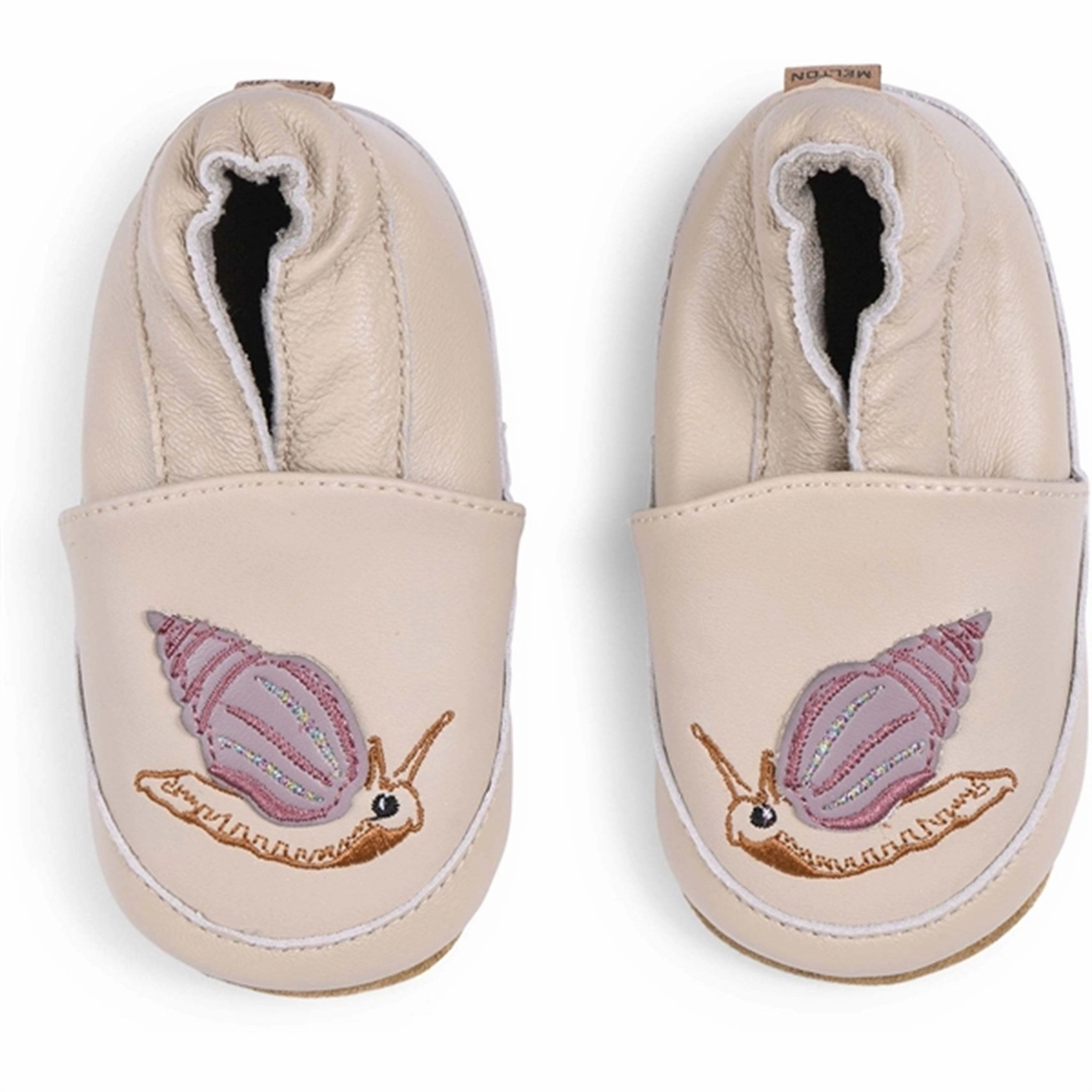 MELTON Shell Leather Slippers Oxford Tan
