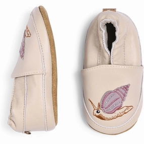 MELTON Shell Leather Slippers Oxford Tan House Slippers for Kids on sale