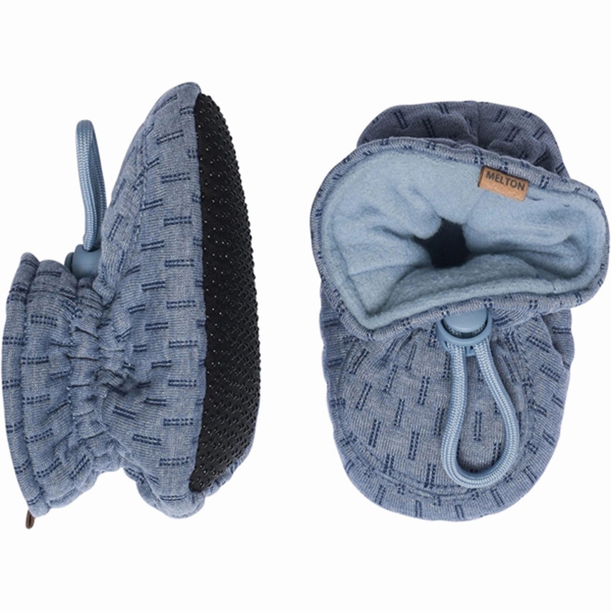 MELTON Textile Slippers Structure Blue Denim House Slippers for Kids on sale