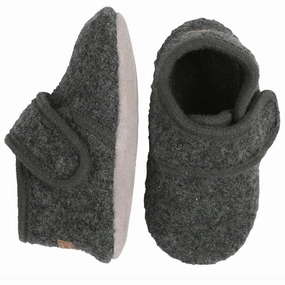 MELTON Wool Slippers Classic Antracite House Slippers for Kids on sale