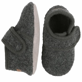 MELTON Wool Slippers Classic Antracite Wool Slippers Kids clearance