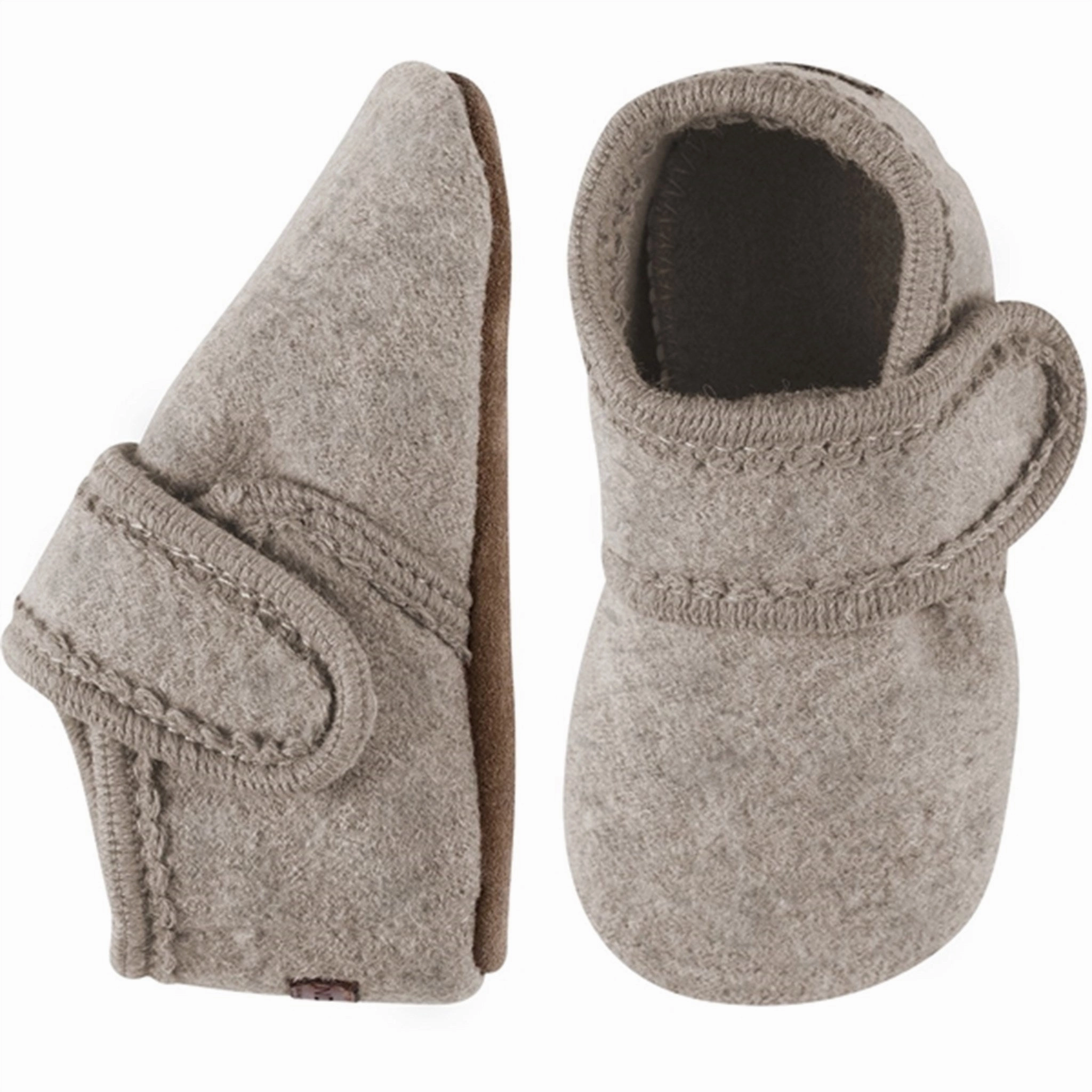 MELTON Wool Slippers Classic Beige Melange Wool Slippers Kids clearance