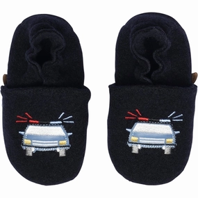MELTON Wool Slippers Police Car Marine House Slippers for Kids on sale