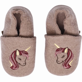 MELTON Wool Slippers Unicorn Fawn House Slippers for Kids on sale