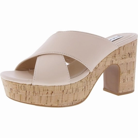 Memorable Womens Criss-Cross Faux Leather Block Heel Womens Flat Sandals clearance