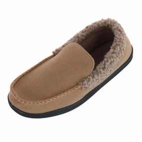 Men's Brushed Knit Lewis Moccasin Slipper Mens Slippers clearance sale