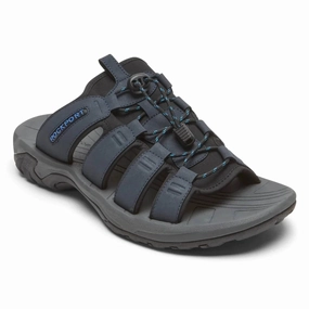 Men's Byron Bungee Slide Sandal In Navy Discount Mens Beach Sandals