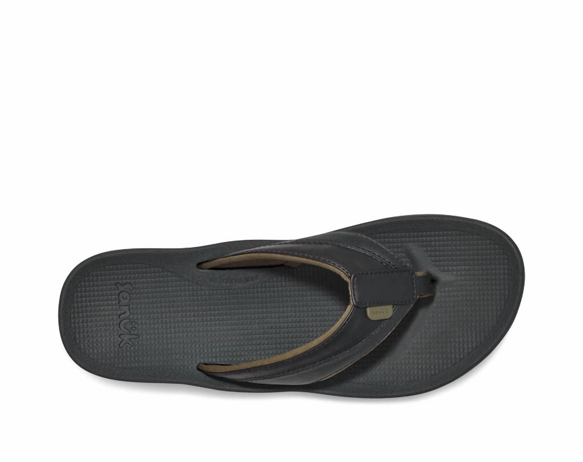 Men's Cosmic Seas H2O Flip Flops Sandals In Midnight Black