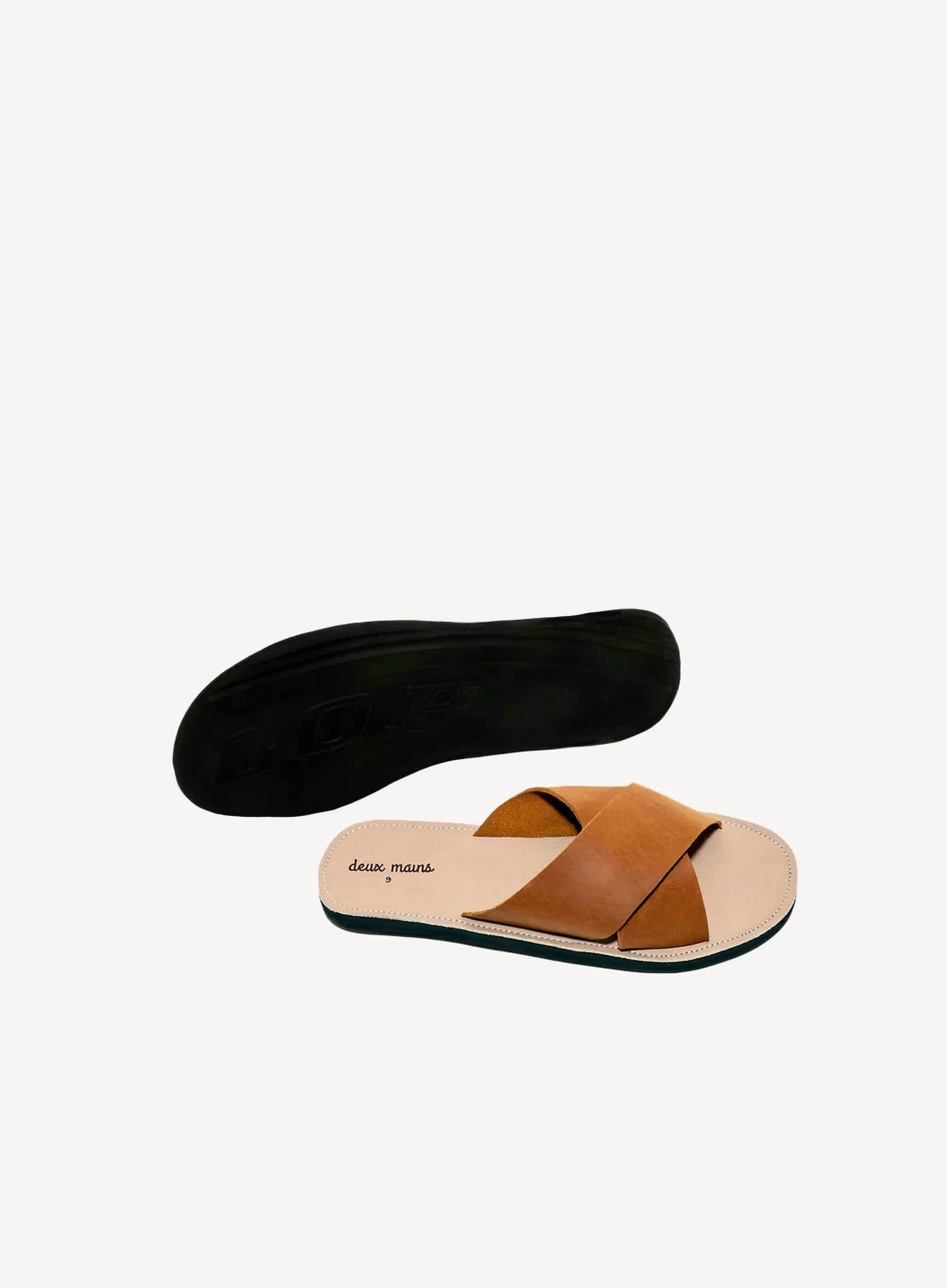 Men's Criss Cross Sandal In Brown