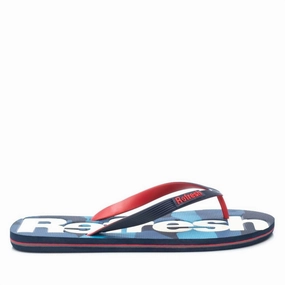 Men's Flip Flops In Navy Mens Sandals outlet deals