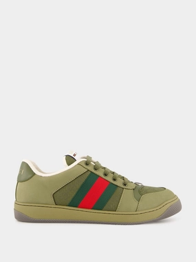Men's Green GG Screener Sneakers Promo deal Mens Sneakers